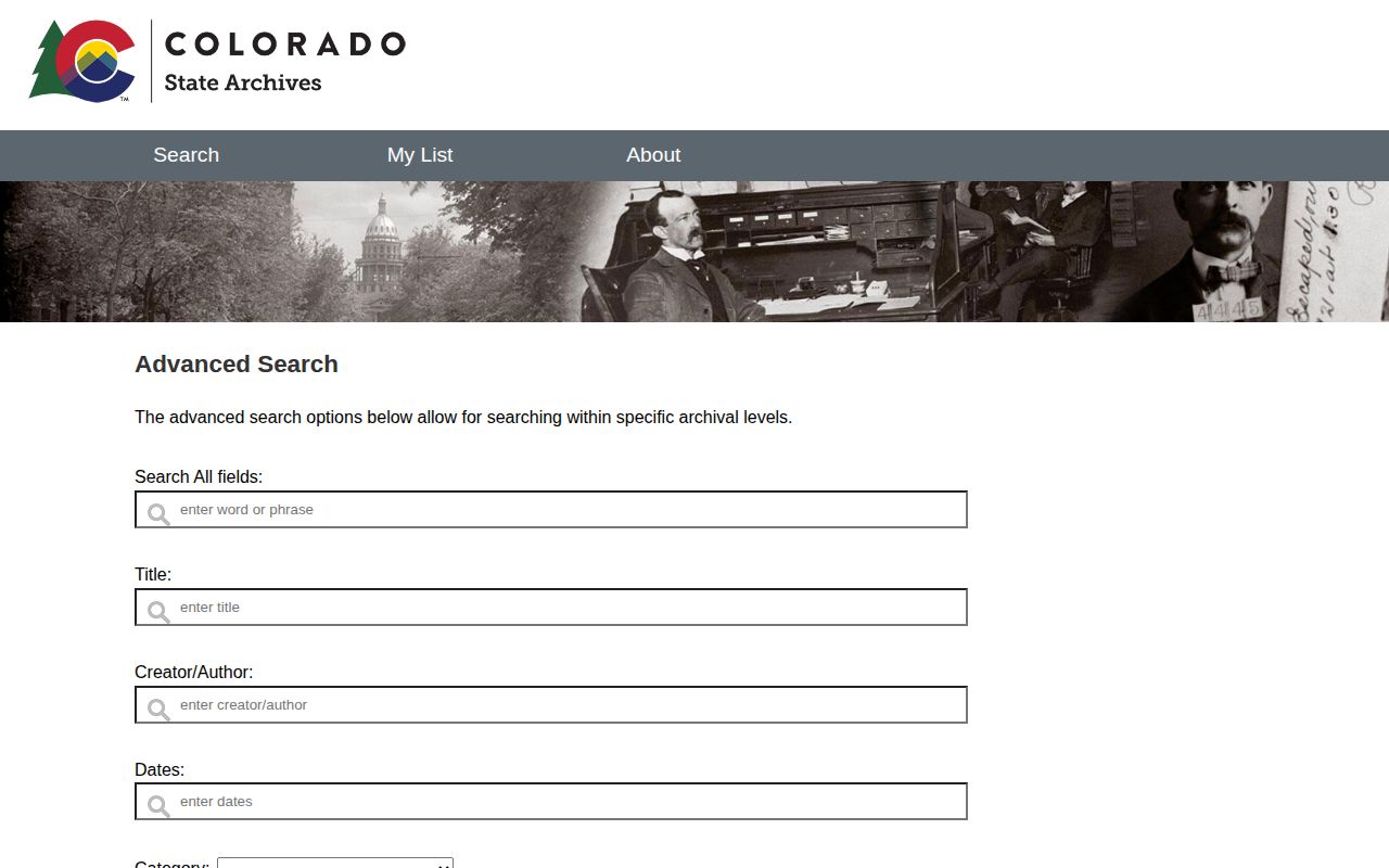 Colorado State Archives search for older state prisoner records related to Montezuma County research