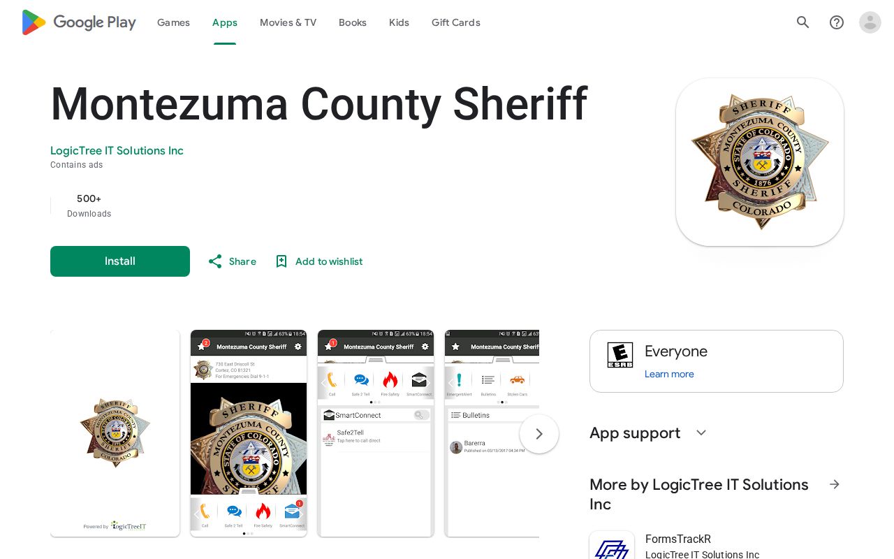 Montezuma County Sheriff alerts app without a jail roster or booking search